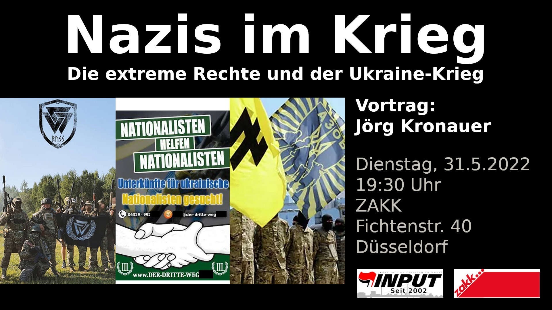INPUT – Nazis im Krieg – Die extreme Rechte und der Ukraine-Krieg
